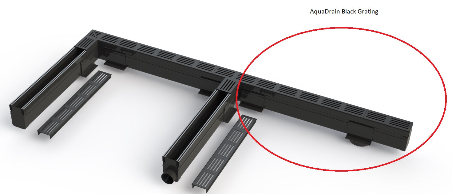 Aquadrain afvoergoot antraciet 100x10x6,5 cm – antraciet 100×10×6